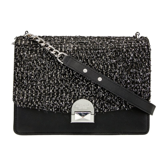 kate spade Handbags - Kate Spade Black and Silver Tinsel Shoylder Bag